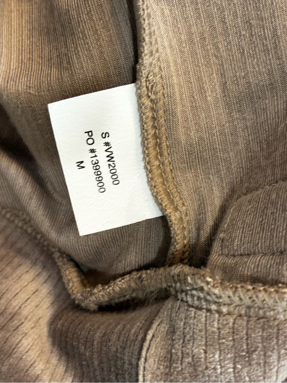 Vuori Haven Half Zip Ribbed Velour Cropped Hoodie Taupe Brown Medium Lounge - Picture 4 of 6